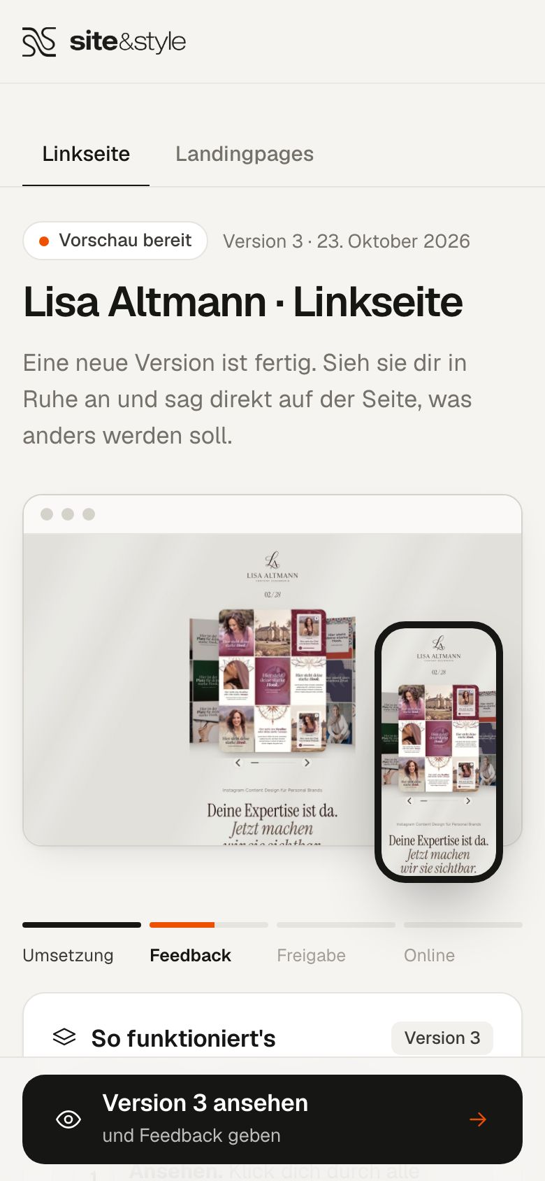 Kundenportal am Handy
